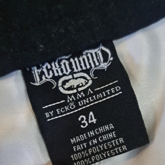 Ecko Unlimited White Swim Board Shorts with Black Accents - Picture 2 of 6